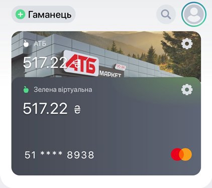 карта Зеленая + АТБ