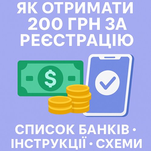 получить 200 грн за регистрацию